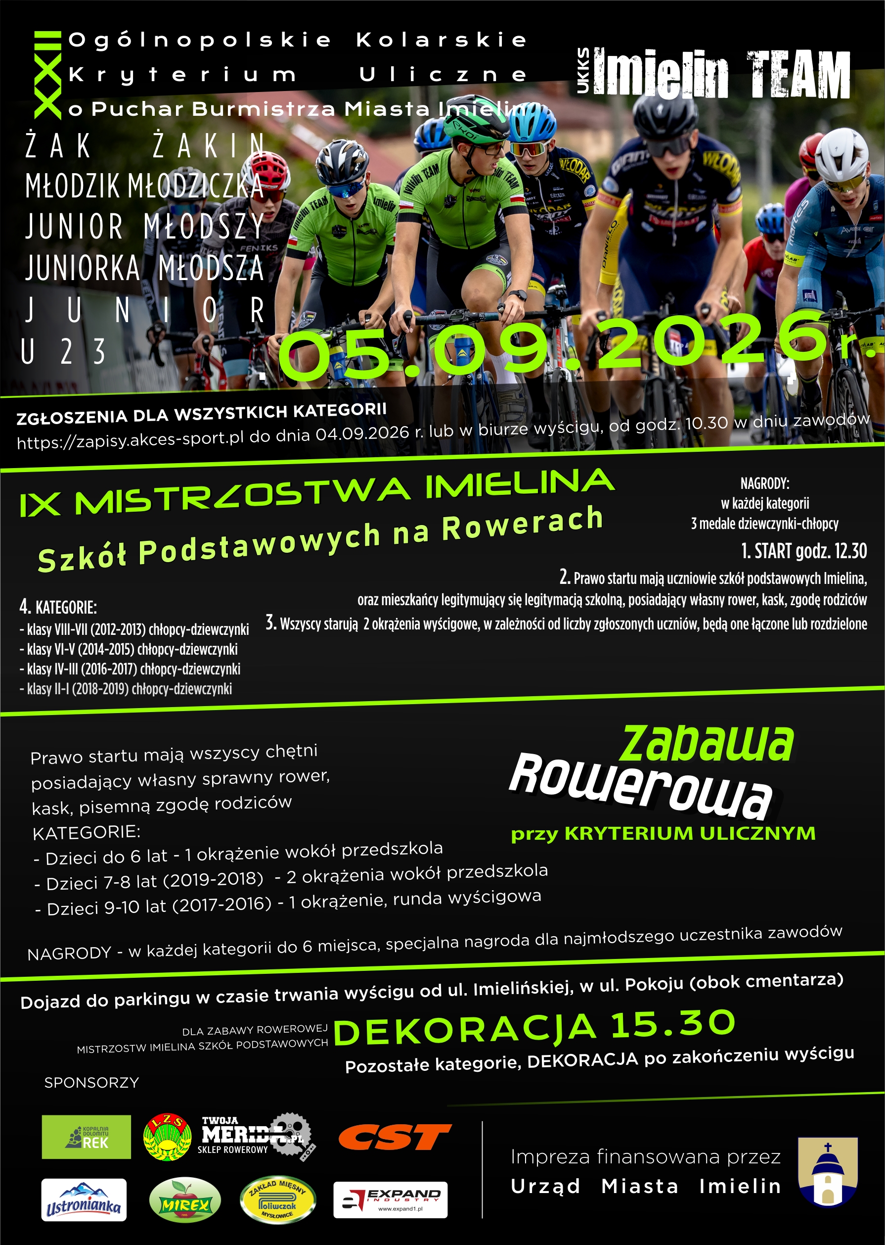 Plakat XXII Ogólnopolskie Kolarskie Kryterium Uliczne