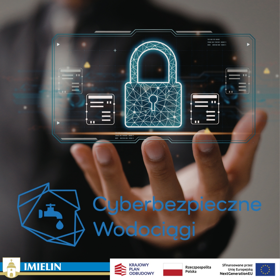 Grafika promująca projekt Cyberbezpieczne Wodociągi dla MSK w Imielinie