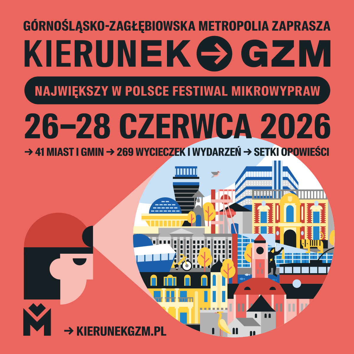 Plakat Festiwalu Kierunek GZM