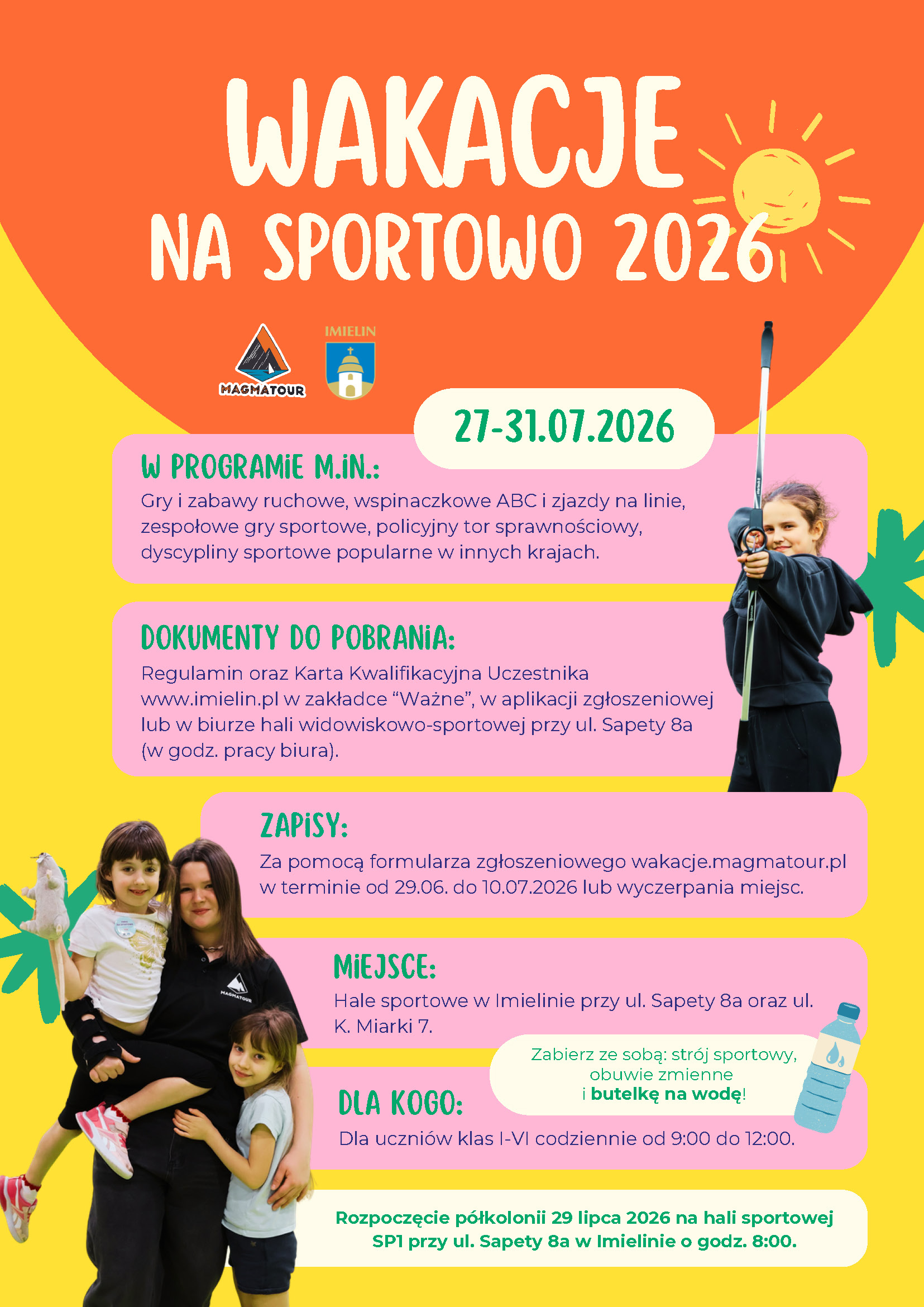 Plakat Wakacje na sportowo 2026 Imielin