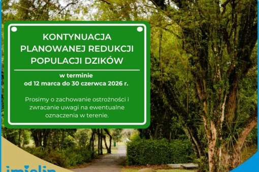 Informacja dla mieszkańców – uzupełnienie dot. planowanego odstrzału redukcyjnego dzików